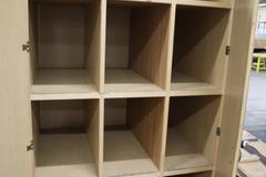 Wood Large 2 Door Multi Slot Cabinets (2pcs) Matched Pair