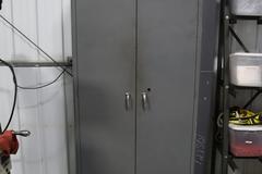 Heavy Duty 2-Door Metal Cabinet W/ Hardware & Fasteners Multiple Bins