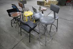 Assorted Shop Stools and Chairs