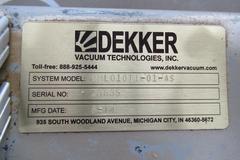 Dekker Vacuum Technologies Duravane Vacuum Pump Model RML010T1-01-AS, Rotary Vane Pump with Tank - Single Phase