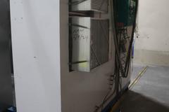 Iontech Powder Coating System with Stainless Steel Booth, Mounted on Track with Wheels