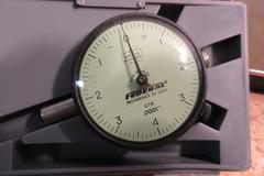 Scherr Tumico 1" Pressure Micrometer, Allina .0001" Dial Indicator, Federal .0001" x  .032"  Travel Indicator, Starrett No. 640-431 Dial Depth Gage