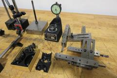 Magnetic Indicator Stands, Dow Gage w/ Federal .0001, Shop Made Fixtures
