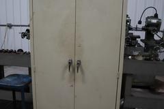 Metal 2-Door Cabinet W/ Contents