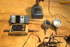 Mitutoyo (3) & Fowler (2) Digital Indicators & One On Height Stand