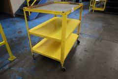 Rolling Metal Shop Cart, 3 Shelf