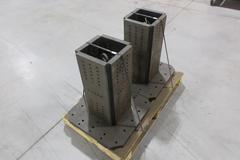 Machine Tombstones (2) with 500mm Pallet and 10" x 10" x 21.5" Column and 1/2-13" Tapped Holes