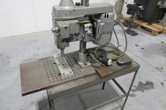 SpeedyCut ST-0 Tapping Machine with 5" Throat W/ Foot Pedal, Mounted On Metal Table