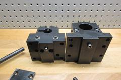 Global CNC Mazak Static Lathe Tool Blocks, (1) QT200-8425, (1) NEX350-8435, with 3 Manual Lathe Chuck Handles 3/8,7/16, & 9/16" Drive
