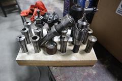 Assorted R8 Collets & Rack