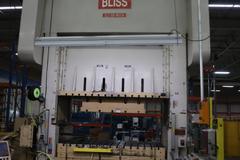 Bliss SC2-500 500 Ton Straight Side Punch Press, Double Crank, 12" Stroke, with Rowe Press Feed, Controls and Coil Reel