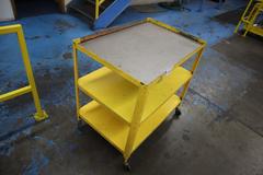 Rolling Metal Shop Cart, 3 Shelf