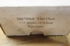 Taig Tools 3.25" 3-Jaw Chuck with 3/4-16" Threaded Back, and Schneebeger Linear Guide Cross Slide Table 6.375" x 4"