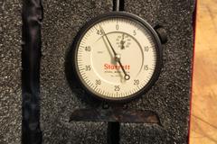 Scherr Tumico 1" Pressure Micrometer, Allina .0001" Dial Indicator, Federal .0001" x  .032"  Travel Indicator, Starrett No. 640-431 Dial Depth Gage