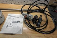 MicroCentric 8" Precision 3-Jaw Air Chuck with Drawtube, Pneumatic Valve, and A2-6 Adapter Plate