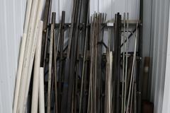 Steel Bars and Bar Rack with PVC Pipe and Conduit