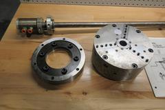 MicroCentric 8" Precision 3-Jaw Air Chuck with Drawtube, Pneumatic Valve, and A2-6 Adapter Plate