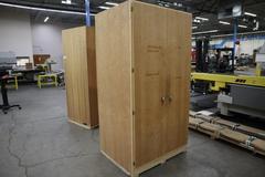 Wood Large 2 Door Multi Slot Cabinets (2pcs) Matched Pair