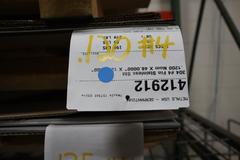 Assorted Flat Stock Sheet Metal Various Types and Thickness 48" x 120 Nominal Size and Pieces,  ** Racking Not Included**