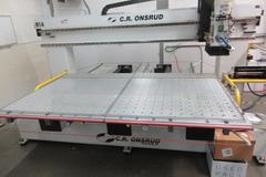 CR Onsrud CNC Router, Model 98C18 3-Axis, Fixed Bridge, Split Table , 24,000 RPM, 12 Station Tool Changer, Dekker Vacuum Pump System