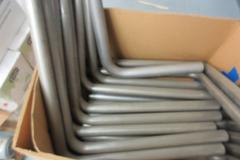 3" OD 2.75" ID Stainless Steel Tubing Bent 90 Degree Angles, Approx 42" x 42" with Bend Included, Gaylord Box Full