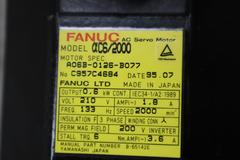 Used Fanuc AC6/2000 Servo Motor; 0.6 kW A06B-0126-B077