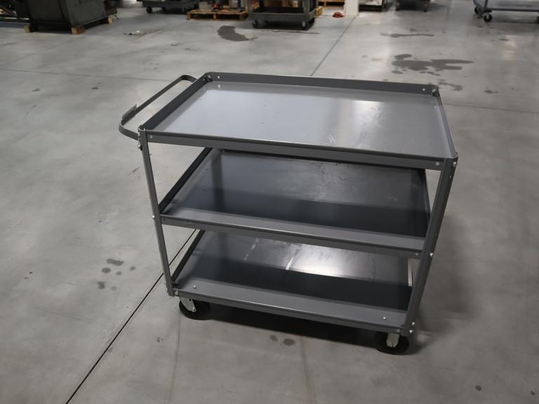 Equipto 3 Shelf Rolling Metal Cart