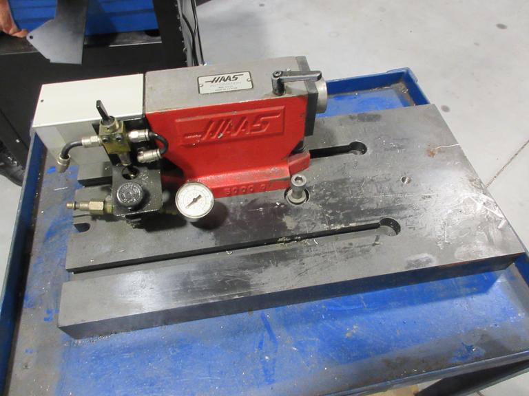 Haas 5000 Pneumatic Tail Stock, T-slotted Fixture Plate 
