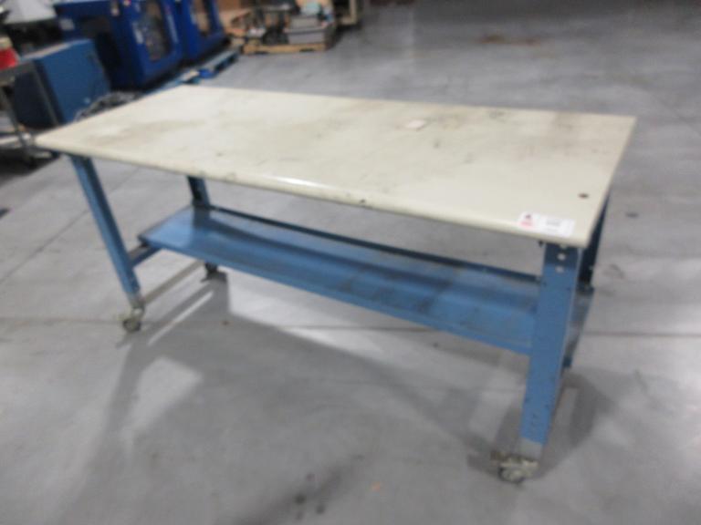 Metal Frame Rolling Laminite Top Table