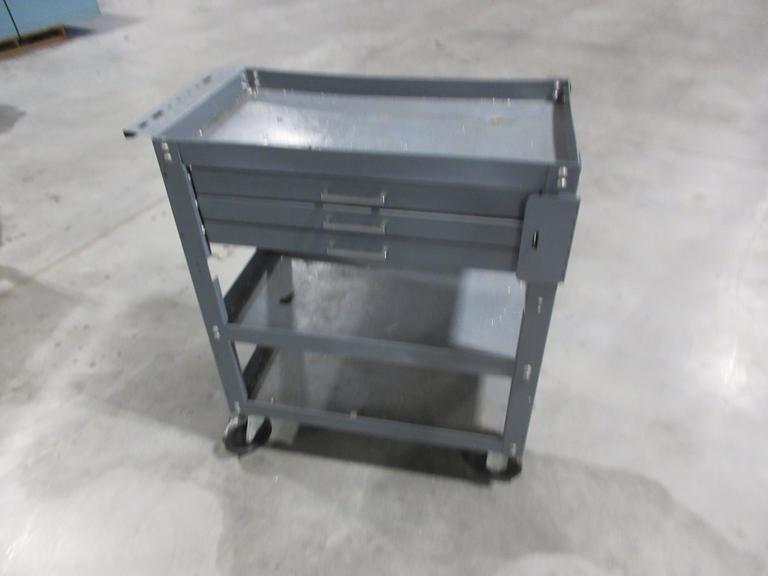 Steel 3-Drawer Locking Metal Cart