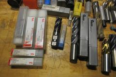 Mill Cutting Tools, End Mills Mostly High Speed Steel, Some Carbide, Used and New, Some Resharpened