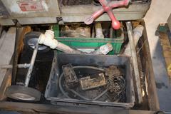 MSC Power Pipe Threader, Model 50A-DX 0952824, 1/2"-2" Capacity, 115V, 1HP, on Stand. With Contents