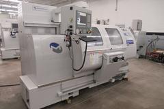 Milltronics ML16 CNC Engine Lathe, 8200 CNC Control, 8 Station Turret, Tailstock, 3-Jaw Chuck, Coolant, Enclosure