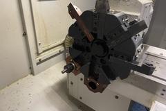 Milltronics ML16 CNC Engine Lathe, 8200 CNC Control, 8 Station Turret, Tailstock, 3-Jaw Chuck, Coolant, Enclosure