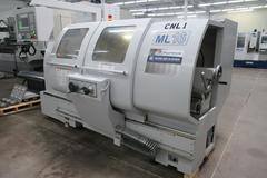 Milltronics ML16 CNC Engine Lathe, Series G, 8200 CNC Control, 8 Station Turret, Tailstock, 3-Jaw Chuck, Coolant, Enclosure