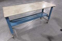 Metal Frame Rolling Laminite Top Table
