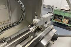 Milltronics ML16 CNC Engine Lathe, Series G, 8200 CNC Control, 8 Station Turret, Tailstock, 3-Jaw Chuck, Coolant, Enclosure