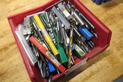 Bin Of Tooling; Drills, Taps, Reamers. Assorted