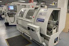 Milltronics ML16 CNC Engine Lathe, 8200 CNC Control, 8 Station Turret, Tailstock, 3-Jaw Chuck, Coolant, Enclosure