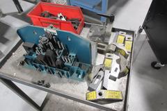 Portable Metal Rolling Cart; Including Contents, Clamp Down Hardware, Cat30 Toolholder Vice