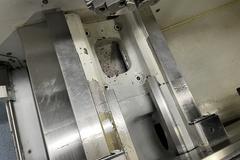 Milltronics ML16 CNC Engine Lathe, Series G, 8200 CNC Control, 8 Station Turret, Tailstock, 3-Jaw Chuck, Coolant, Enclosure