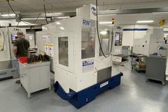 Milltronics RW-15 CNC Vertical Machining Center, 25" x 15" x 20.5". Series D, Milltronics 8200 Control, 16 ATC, 8K RPM, Probing, Chip Auger