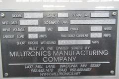 Milltronics RW-15 CNC Vertical Machining Center, 25" x 15" x 20.5". Series D, Milltronics 8200 Control, 16 ATC, 8K RPM, Probing, Chip Auger