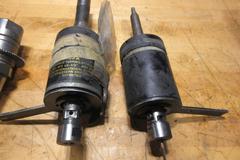 R8 & Morse Taper Toolholders, (2) Reversible Tapping Heads (1 with R8, #2 Morse Taper) (2) R8 Slitting Saw