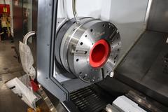 Haas ST-55 CNC Lathe Turning Center, 12.5" Hole, 12 Station Turret, Tailstock, (2) 26" Chucks, 1,000 PSI Coolant - NEW 2023 - LIKE NEW ONLY 10 Spindle Hours!