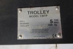 CM 5 Ton CBTP Plain Push Trolley Flanges 3.5" - 8.7"