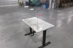 Plastic Top Workstation With Clear Surround; Adjustable Height