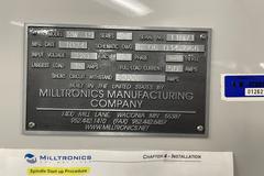 Milltronics RW-15 CNC Vertical Machining Center, 25" x 15" x 20.5". Series D, Milltronics 8200 Control, 16 ATC, 8K RPM, Probing, Chip Auger