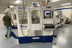 Milltronics RW-15 CNC Vertical Machining Center, 25" x 15" x 20.5". Series D, Milltronics 8200 Control, 16 ATC, 8K RPM, Probing, Chip Auger