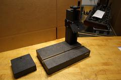 Adjustable Stand Mounted on 10" x 16" Granite Stone For Profilometer & 6x6 Granite Stand